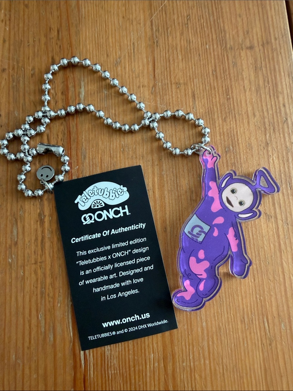 Teletubbies x ONCH Purple Teletubby Pendant Necklace